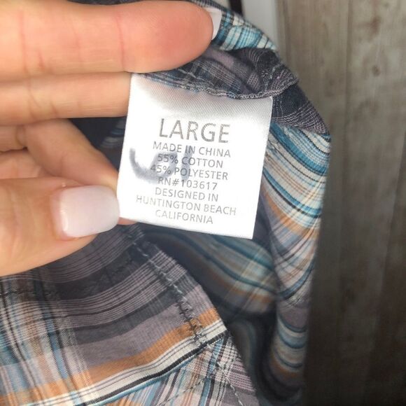 Coastal Brown Plaid Button Down Shirt - Picture 5 of 5